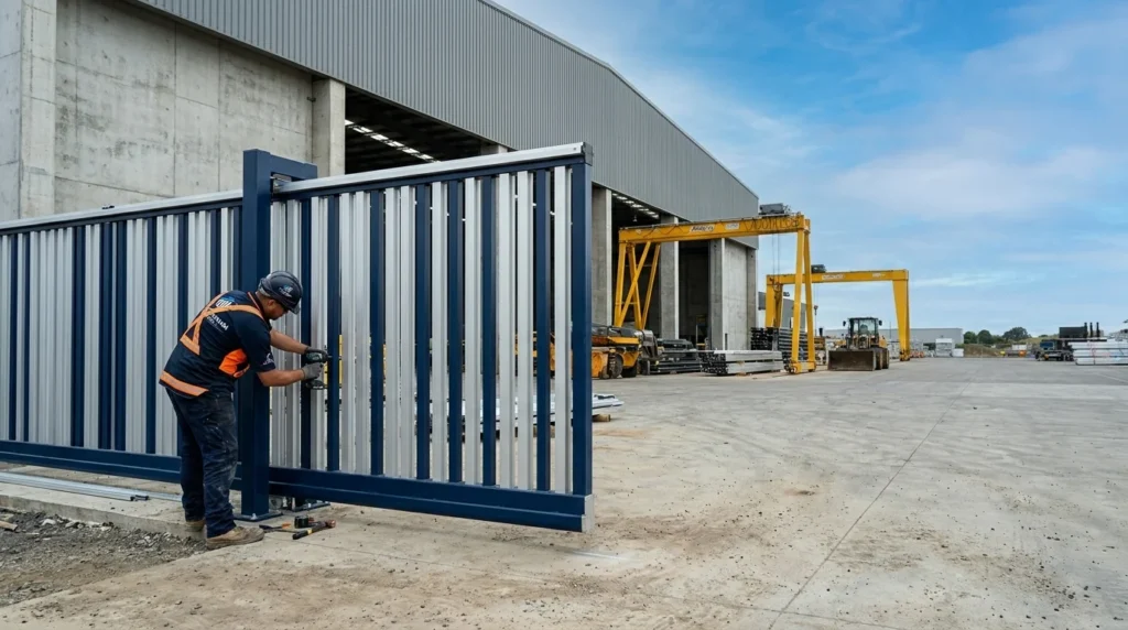 Aluminum Gates Auckland Commercial Gate Installation 3